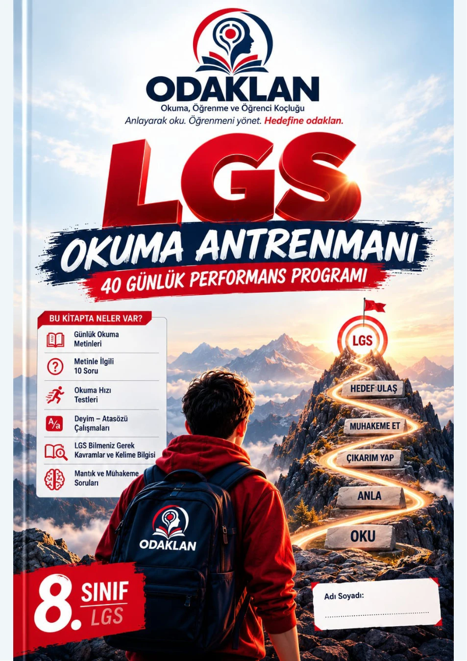 8. sınıf LGS Okuma Antrenmanı kitap kapağı