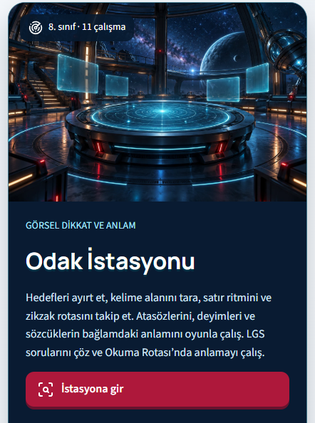 LGS dijital platform — Odak İstasyonu